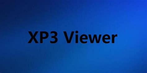 Can load xps files from pipes. . Xp3 viewer